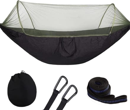 Camping Hangmat - Draagbare Tent - Outdoor Ontspanning - Met Geïntegreerd Net - 290x140 Cm - Naturel
