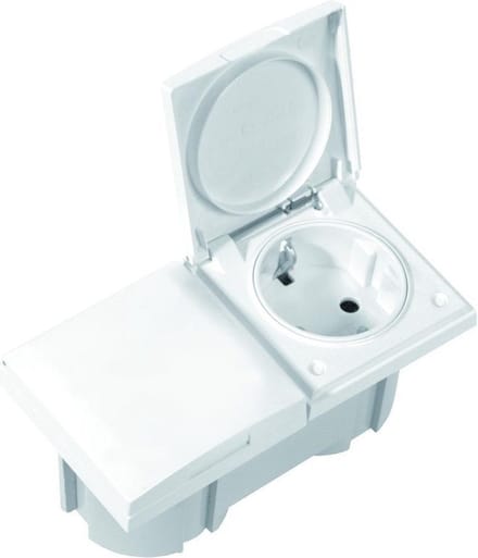 Doeco Inbouw dubbele contactdoos wit