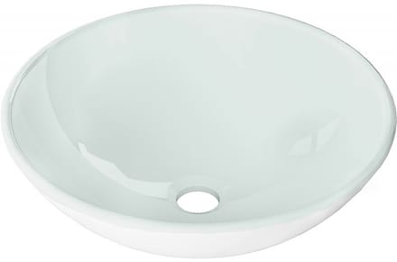 Mexen Mira glazen opbouw wastafel 42 x 42 cm, wit - 24124230