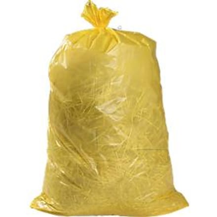 Afvalzakken Premium, materiaal LDPE, 120 l, geel, 100 stuks