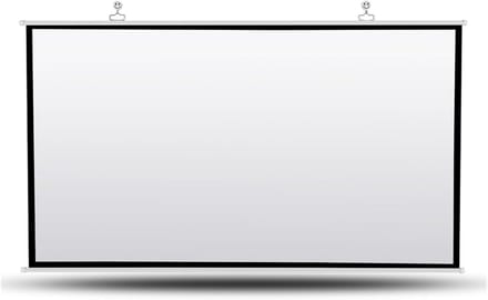 Projectiescherm Gordijn - Muurhaak Scherm - Thuisbioscoop Ervaring - Optische Coating - 60 Inch 16:9 - Wit