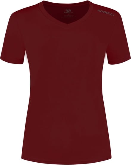 Rogelli Promo Dames Hardloopshirt - Korte mouw - Bordeaux