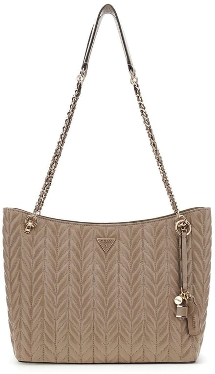 GUESS schoudertas Cheryl Two Compartment Tote Dark Taupe