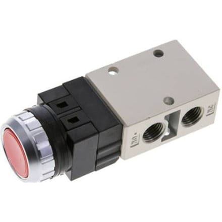 3/2 G1/4'' Knopbediend Ventiel Rood 0-8bar/0-112psi YPC