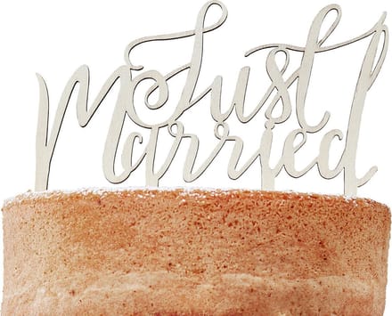 Taarttopper Just Married - decoratie huwelijk