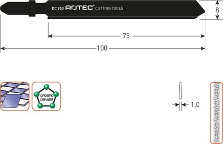 Decoupeerzaagblad DC850 / T130Riff set 3 stuks