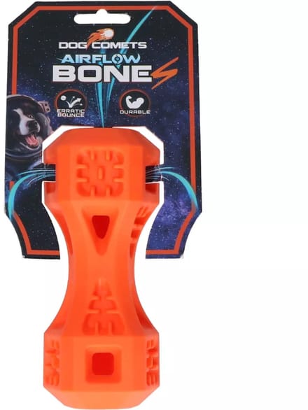 Dog Comets Airflow Bone S - Hondenspeelgoed Bot - hondenbot speelgoed - apporteerspeelgoed hond - Oranje