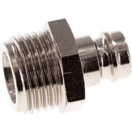 Messing DN 9 Tempereerkoppeling Insteeknippel G 1/2 inch Buitendraad Dubbele afsluiting