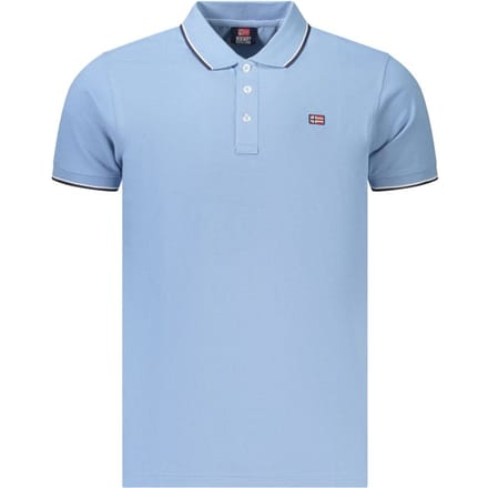 Noorwegen 1963 Azzurro Katoenen Heren Polo