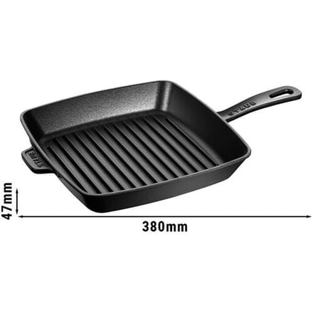 STAUB GRILL PANS - American Grill - 260x260mm - Gietijzer - Zwart zwart