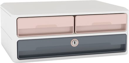 CEP schuifladenbox MoovUp SECURE mineraal, 3 lades, poederroze