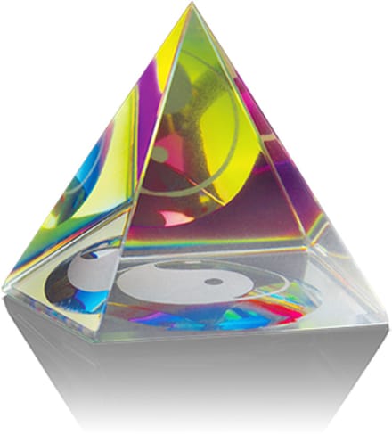 Feng shui piramide 60 mm, yin yang