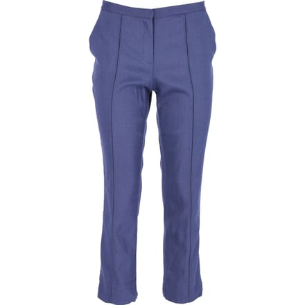 Diane Von Furstenberg broek met plooien in blauwe viscose