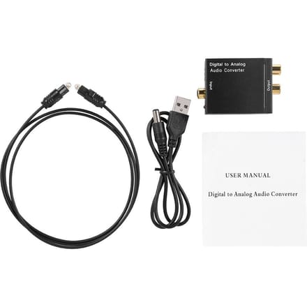 Digitale Optische naar Analoge Coaxiale Audio Converter Adapter RCA Converter wit