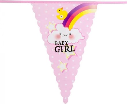 Boland - PE vlaggenlijn 'Baby girl' (6 m)