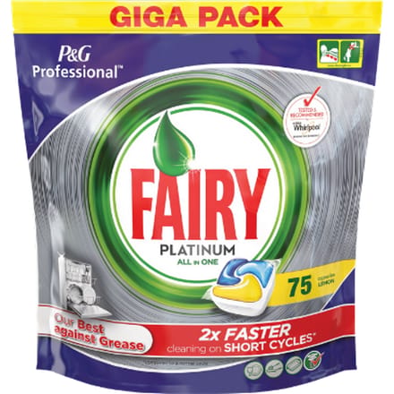 Fairy Platinum Alles-in-Ã©Ã©n Vaatwastabletten - 75 stuks