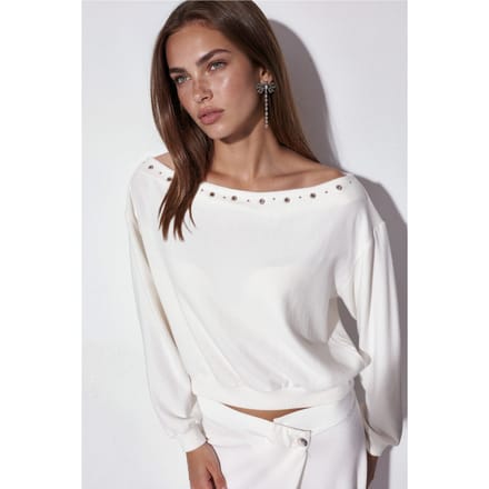 Dames Fleece Sweatshirt met Ronde Hals