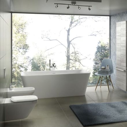 Ideal Standard II freestanding body shape bathtub 180 x 80 cm, incl. drain and overflow set K8725V1
