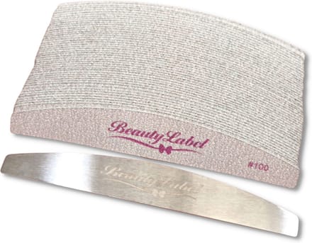 Beauty Label Hygiëne Zebra Vijlen 100 Gritt - 50 stuks + Metal Handle