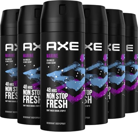 Axe Deodorant Spray - Marine - 6 x 150ml