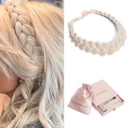 Infinity Braids - Viènne Messy Braid - Haarband - Haarband Dames - Haarbanden - Haarband Meisje - Viènne Ashy Ribbon