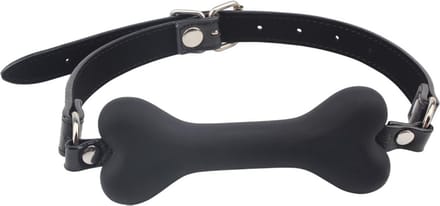 Behave! - Doggie Bone - Hondenbot Bit Gag - Zwart