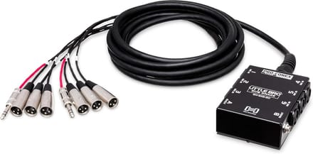 Multicore Kabel met 6 XLR Ingangen en 2 Jack Uitgangen - Sub Snake Kabel 6,1 Meter