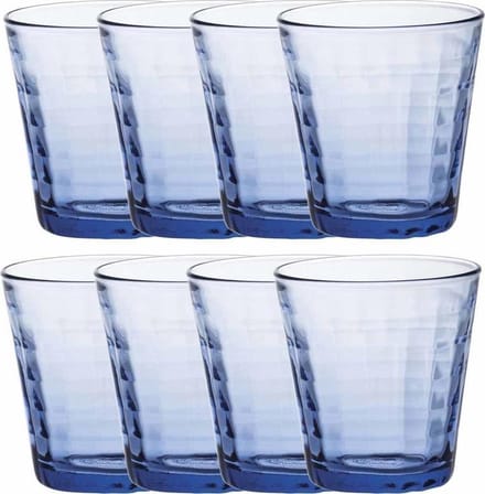 Duralex Drinkglazen Prisme - 12x stuks - blauw - 220 ml - waterglazen
