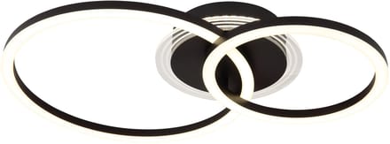 Globo - plafonniere - LORETTA - zwart - metaal - LED - 48039-30