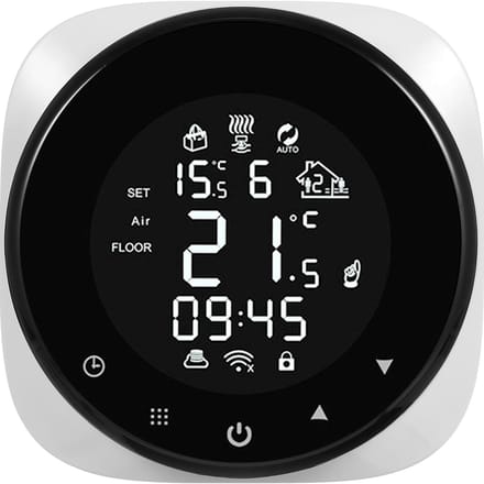 tuya Wifi Smart Thermostaat Digitale Temperatuurregelaar APP Bediening LCD Display Touchscreen Week 16A white