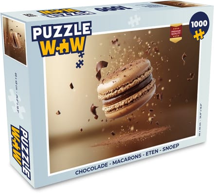 Puzzel Chocolade - Macarons - Eten - Snoep - Legpuzzel - Puzzel 1000 stukjes volwassenen