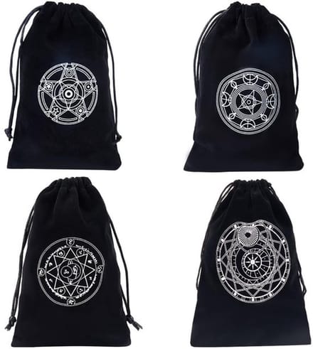 Allecto - Opbergzakken - Tarot - Cadeauzakjes - Zwart - Fluweel