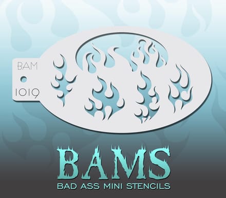 Bad Ass Stencil Nr. 1019 - BAM1019 - Schmink sjabloon - Bad Ass mini - Geschikt voor schmink en airbrush