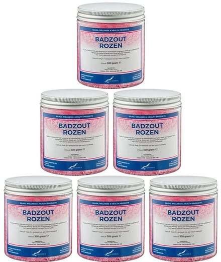 Claudius Badzout Rozen - 300 gram - Pot met aluminium deksel - Set van 6 stuks
