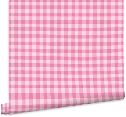 Fien & Teun - Behang Boerenruit roze