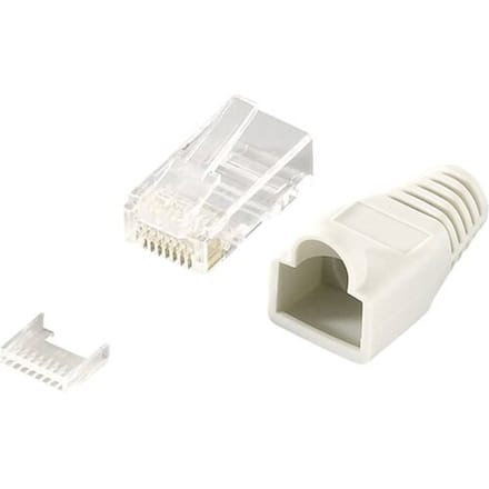 CAT6 Connector met tule en hulpstuk RJ45 - Unshielded 100 stuks - Kabelverbinder - Kabel Connector