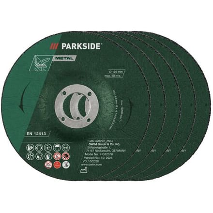 PARKSIDE Haakse slijper accessoires (Slijpschijven 5-delig)