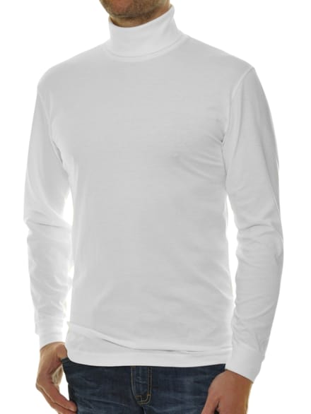 Ragman Long Sleeve Uni Col T-Shirt Single Jersey Wit / male