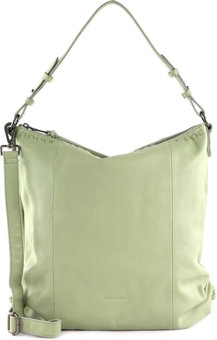 FREDsBRUDER Leren Schoudertas Indial Hobo Bag Ice Green Lichtgroen