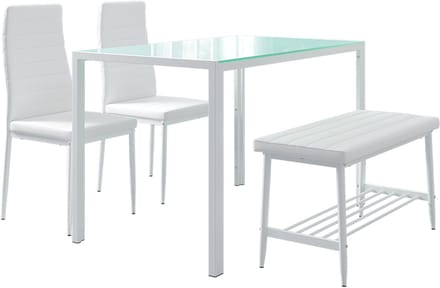 Vicco Grand Eettafel set – 120 x 70 cm 4 delen Wit