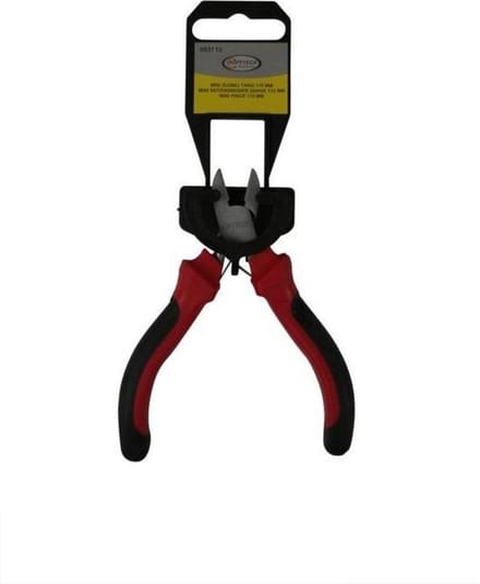 Hofftech Mini zijsnijtang - precisie en comfort - 115 mm - rood/zwart