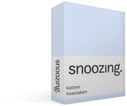 Snoozing - Katoen - Hoeslaken - Eenpersoons - 90x200 cm - Hemel