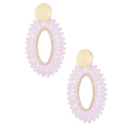 Yehwang Oorbellen Statement Ovaal goud roze