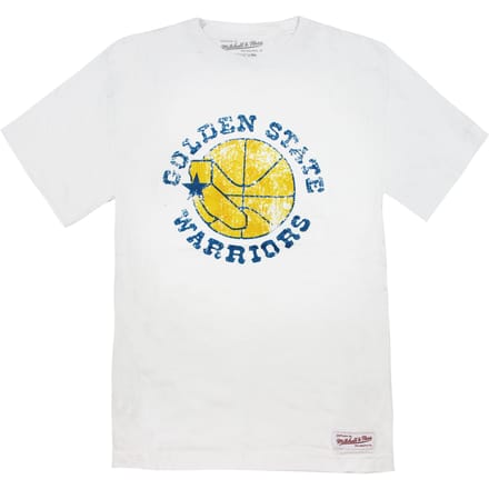 Mitchell & Ness Golden State Warriors Distressed Logo Heren T-shirt