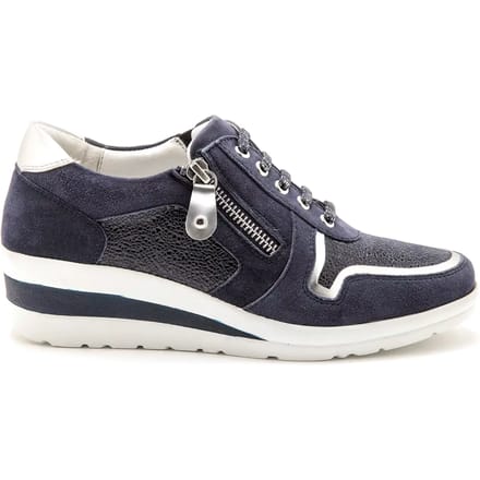 Leren enkeltrainers voor dames Pédiconfort