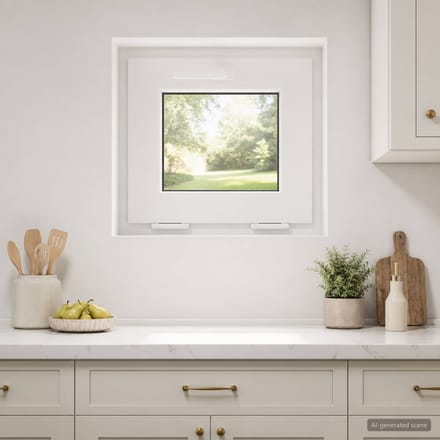 vidaXL - Kleur - binnenkant - kelderraam - Wit - RISOR - 45 - x - 40 - cm