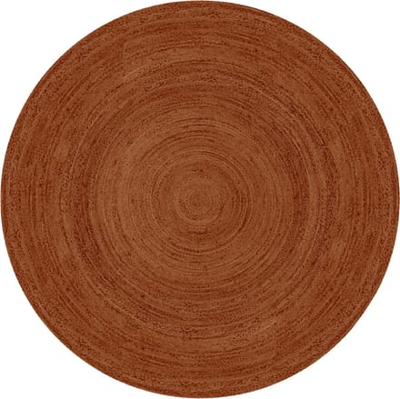Rond jute vloerkleed Roest/terracotta 200cm Mrcarpet