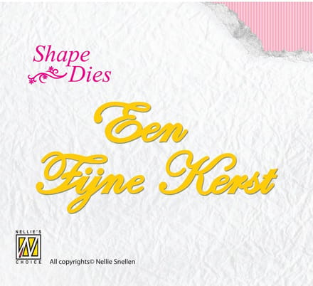 Nellies Choice Shape Mal -tekst (Nederlands) Een Fijne Kerst SD051