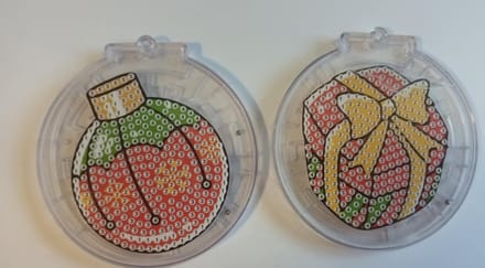 diamond painting - kerstboomversiering - sleutelhanger - doolhof/labyrinth maze game ( 2 stuks ) 318