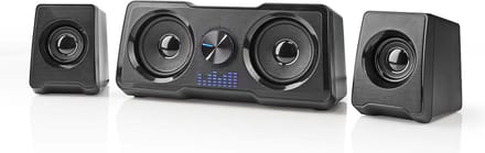Nedis Gaming Speakers – 2.2-kanaals – 48W – LED – USB – 3,5 mm – Zwart